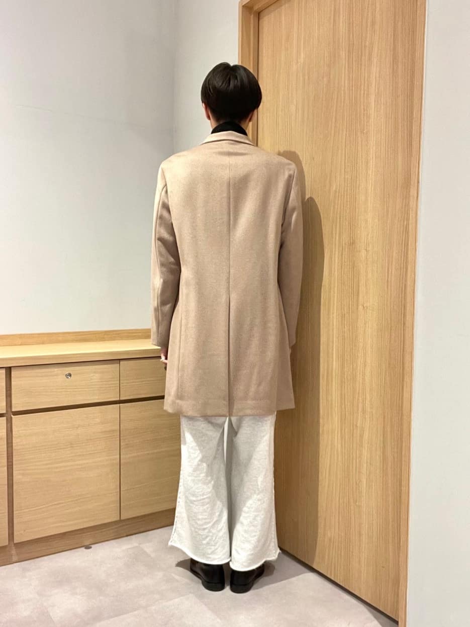 Seiyaさんの「TAKEO KIKUCHI｜【ウールカシミヤブレンド】ビーバー調 スタンドカラー コート」を使ったコーディネート