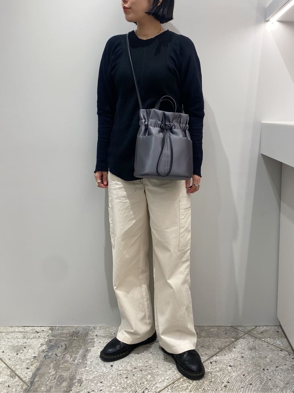 Uさんの「HIROKO HAYASHI｜LUINI SATINE（ルイーニ サティーネ）ショルダーバッグ」を使ったコーディネート