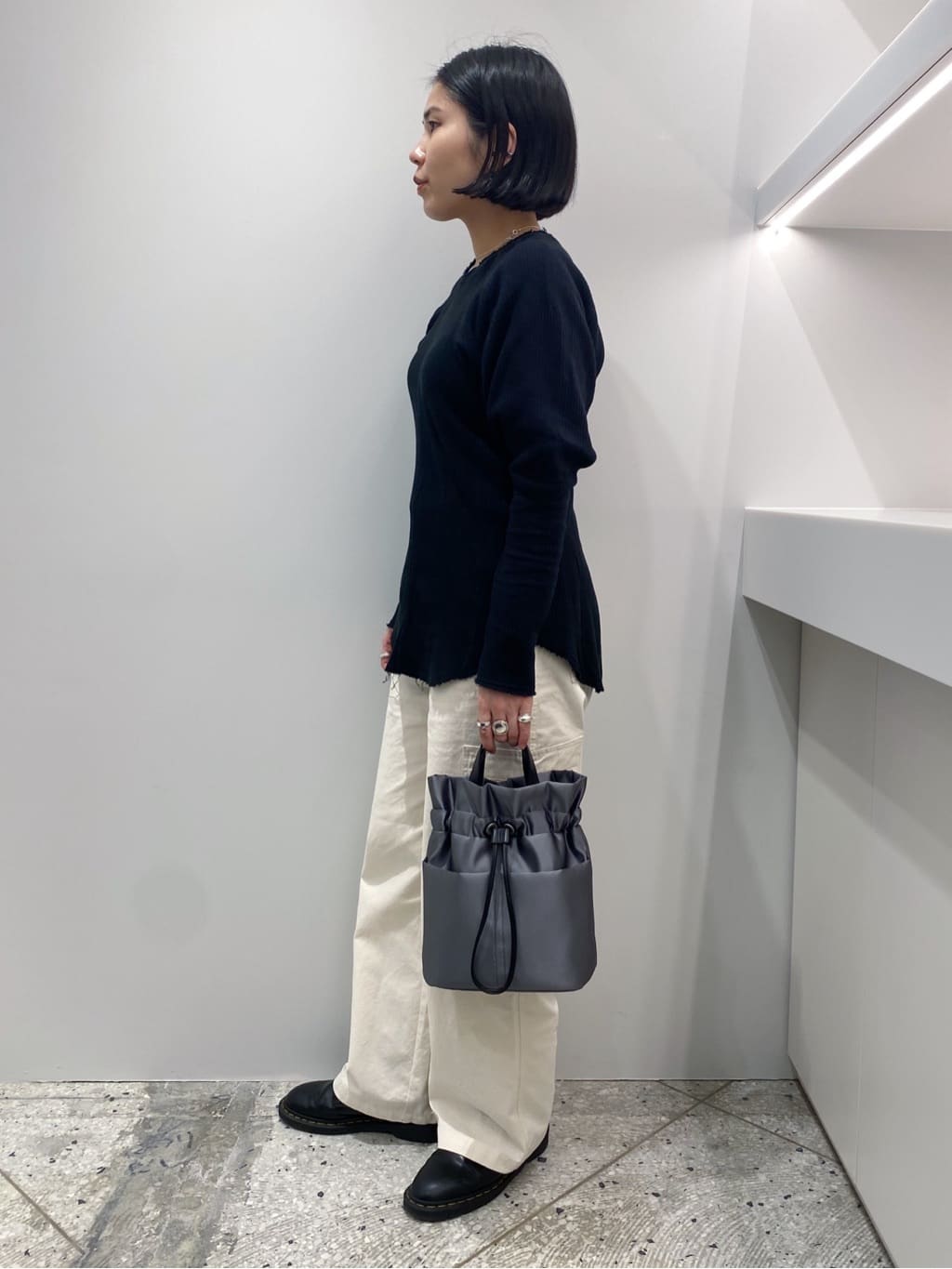 Uさんの「HIROKO HAYASHI｜LUINI SATINE（ルイーニ サティーネ）ショルダーバッグ」を使ったコーディネート