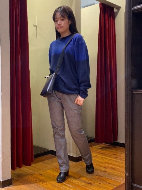かわぴーさんの「TAKEO KIKUCHI｜【Made in JAPAN】播州織 ヘリンボン ストレート パンツ」を使ったコーディネート