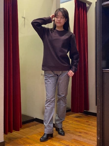 かわぴーさんの「TAKEO KIKUCHI｜【Made in JAPAN】播州織 ヘリンボン ストレート パンツ」を使ったコーディネート
