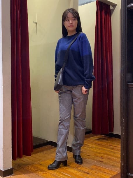 かわぴーさんの「TAKEO KIKUCHI｜【Made in JAPAN】播州織 ヘリンボン ストレート パンツ」を使ったコーディネート