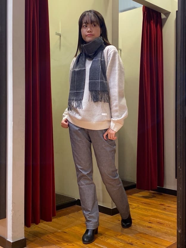 かわぴーさんの「TAKEO KIKUCHI｜【Made in JAPAN】播州織 ヘリンボン ストレート パンツ」を使ったコーディネート