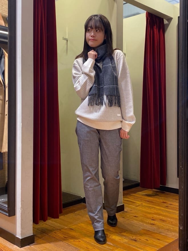 かわぴーさんの「TAKEO KIKUCHI｜【Made in JAPAN】播州織 ヘリンボン ストレート パンツ」を使ったコーディネート