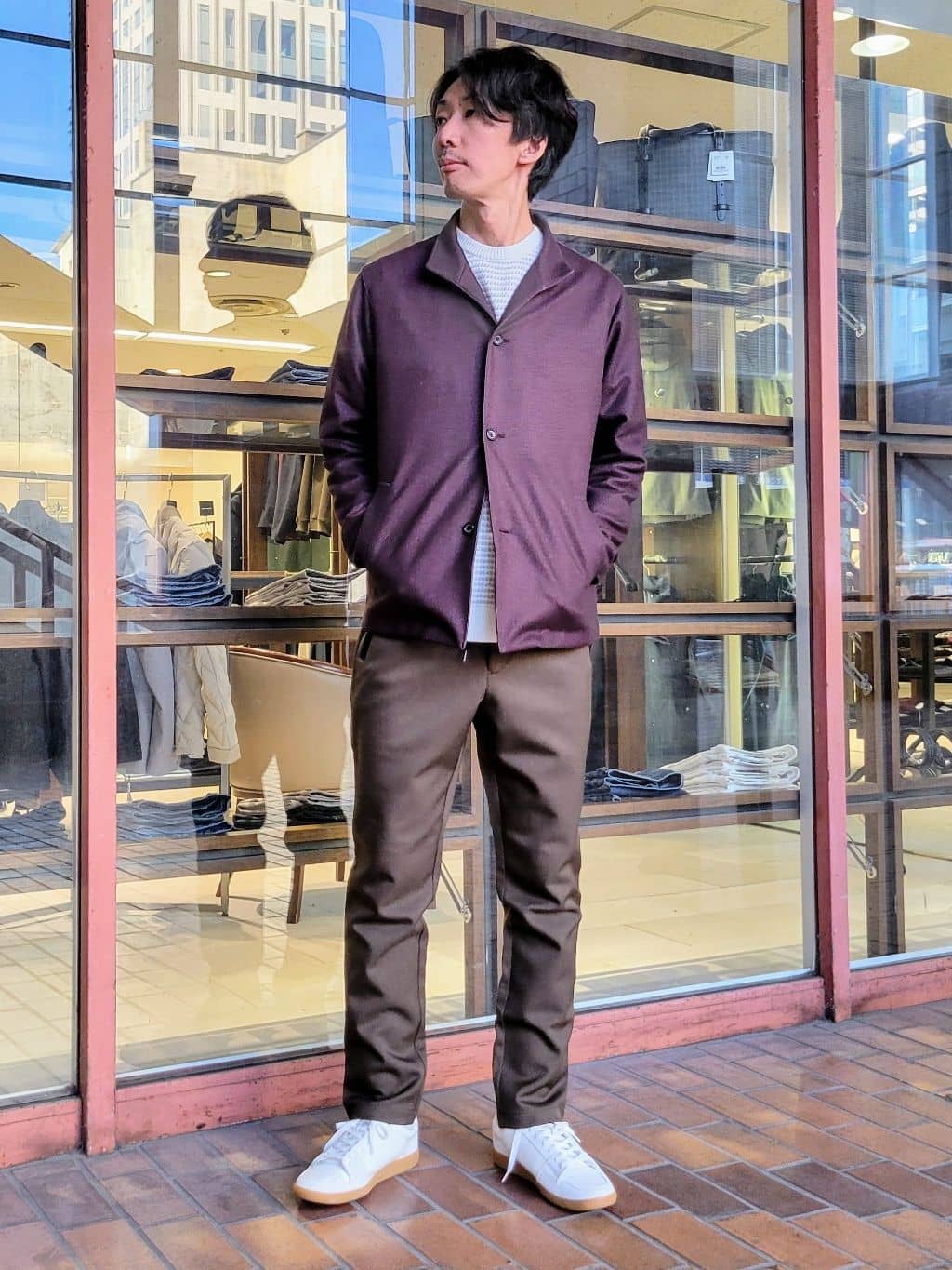 piroyaさんの「TAKEO KIKUCHI｜【DOWN FABRIC】ダウンファブリック スタンドカラーブルゾン」を使ったコーディネート