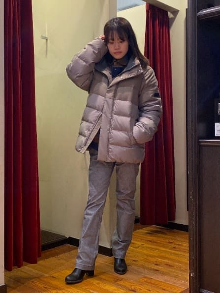 かわぴーさんの「TAKEO KIKUCHI｜【Made in JAPAN】播州織 ヘリンボン ストレート パンツ」を使ったコーディネート