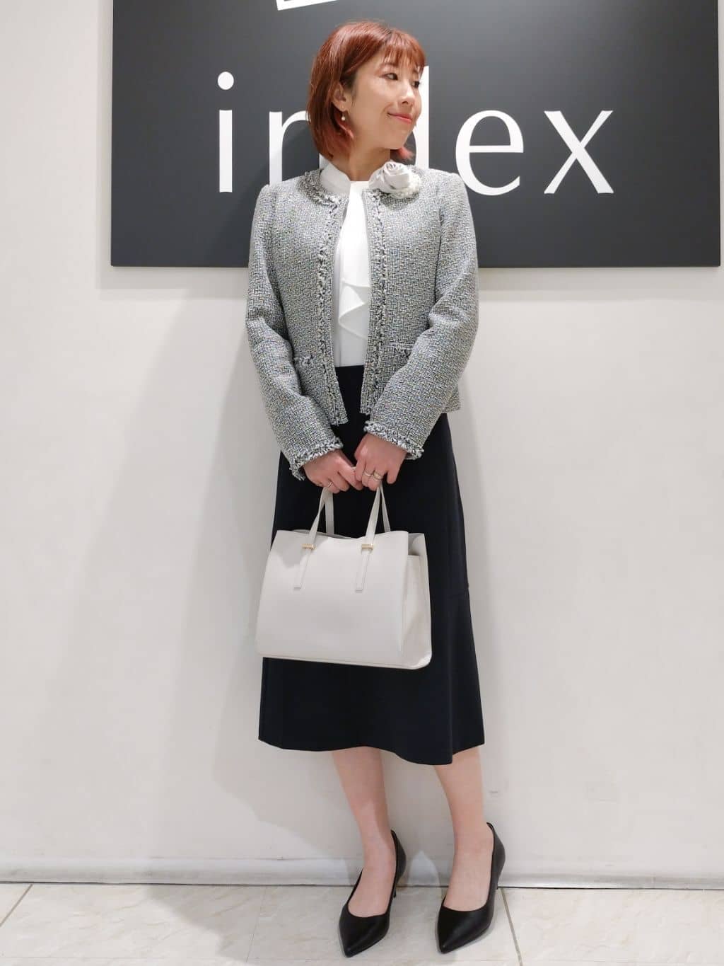 n.さんの「index｜《5色展開／S-LLサイズ》ストレッチマーメイドスカート／セットアップ対応【洗濯機洗い可／イージーケ」を使ったコーディネート
