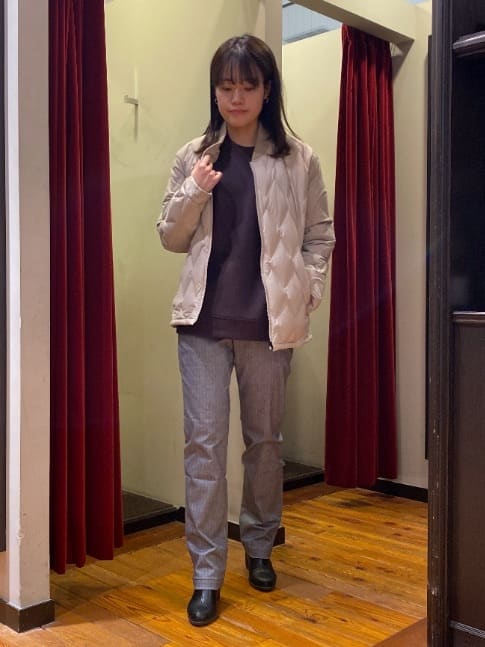 かわぴーさんの「TAKEO KIKUCHI｜【Made in JAPAN】播州織 ヘリンボン ストレート パンツ」を使ったコーディネート