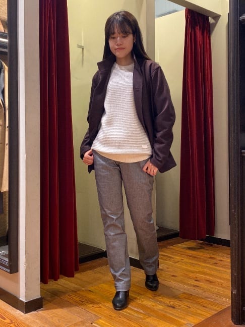 かわぴーさんの「TAKEO KIKUCHI｜【DOWN FABRIC】ダウンファブリック スタンドカラーブルゾン」を使ったコーディネート