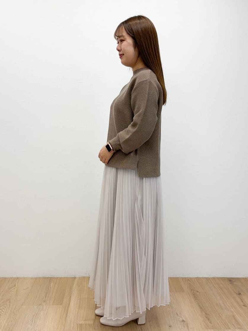 Haruさんの「OPAQUE.CLIP｜◆《通勤対応》チュールプリーツフレアスカート【洗濯機洗い可】」を使ったコーディネート