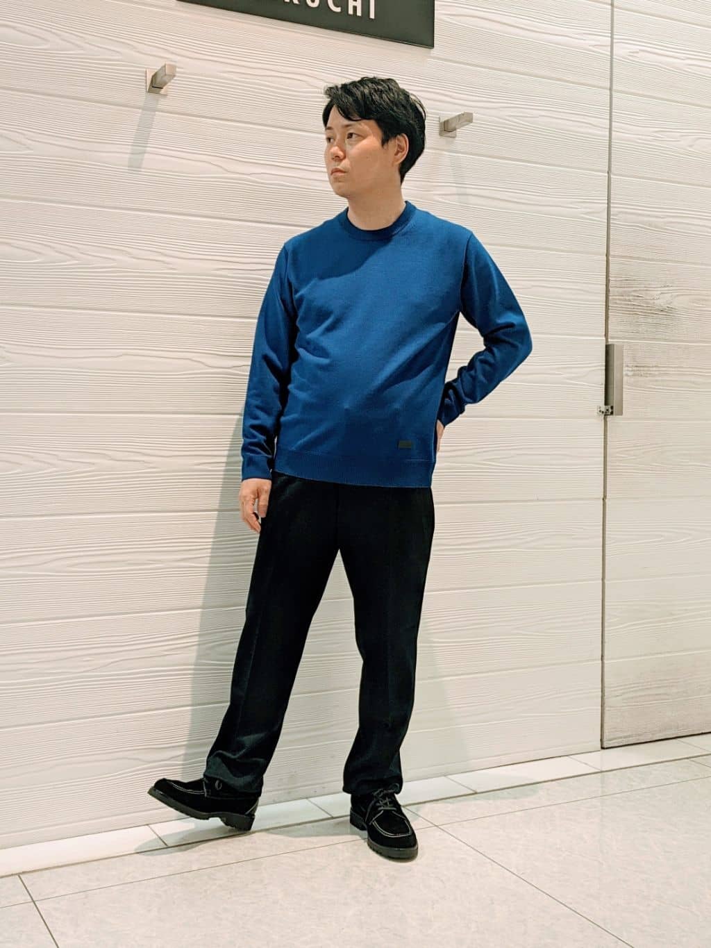 かずさんの「TAKEO KIKUCHI｜【ウールカシミヤブレンド】ビーバー調 スタンドカラー コート」を使ったコーディネート