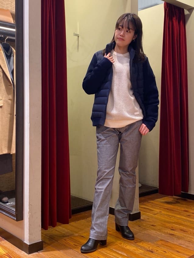 かわぴーさんの「TAKEO KIKUCHI｜【Made in JAPAN】播州織 ヘリンボン ストレート パンツ」を使ったコーディネート