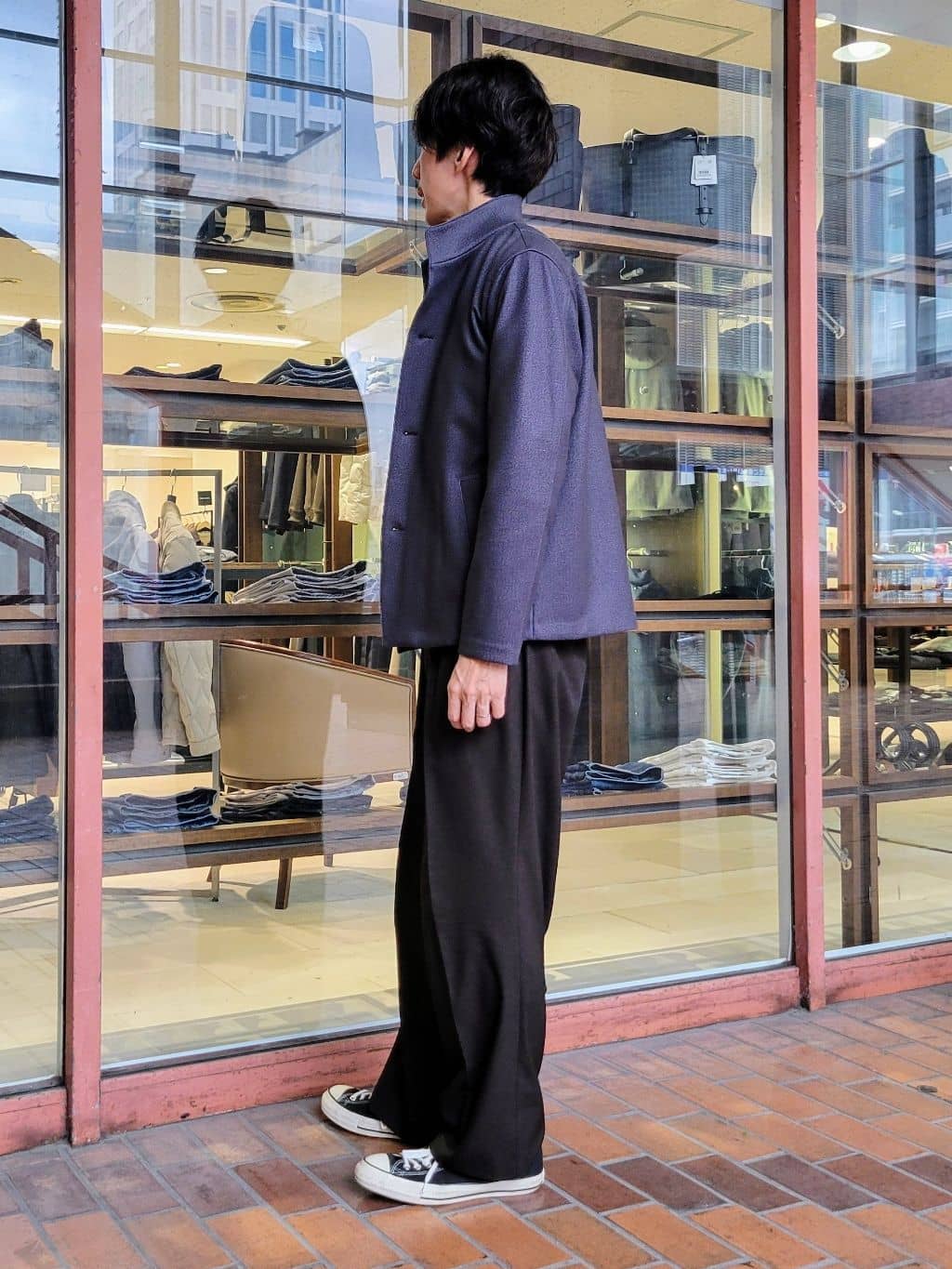 piroyaさんの「TAKEO KIKUCHI｜【DOWN FABRIC】ダウンファブリック スタンドカラーブルゾン」を使ったコーディネート