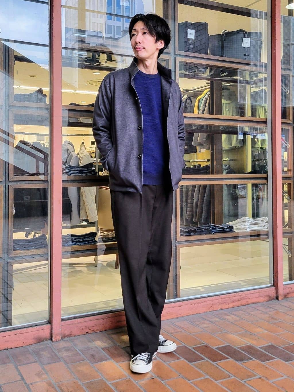 piroyaさんの「TAKEO KIKUCHI｜【DOWN FABRIC】ダウンファブリック スタンドカラーブルゾン」を使ったコーディネート