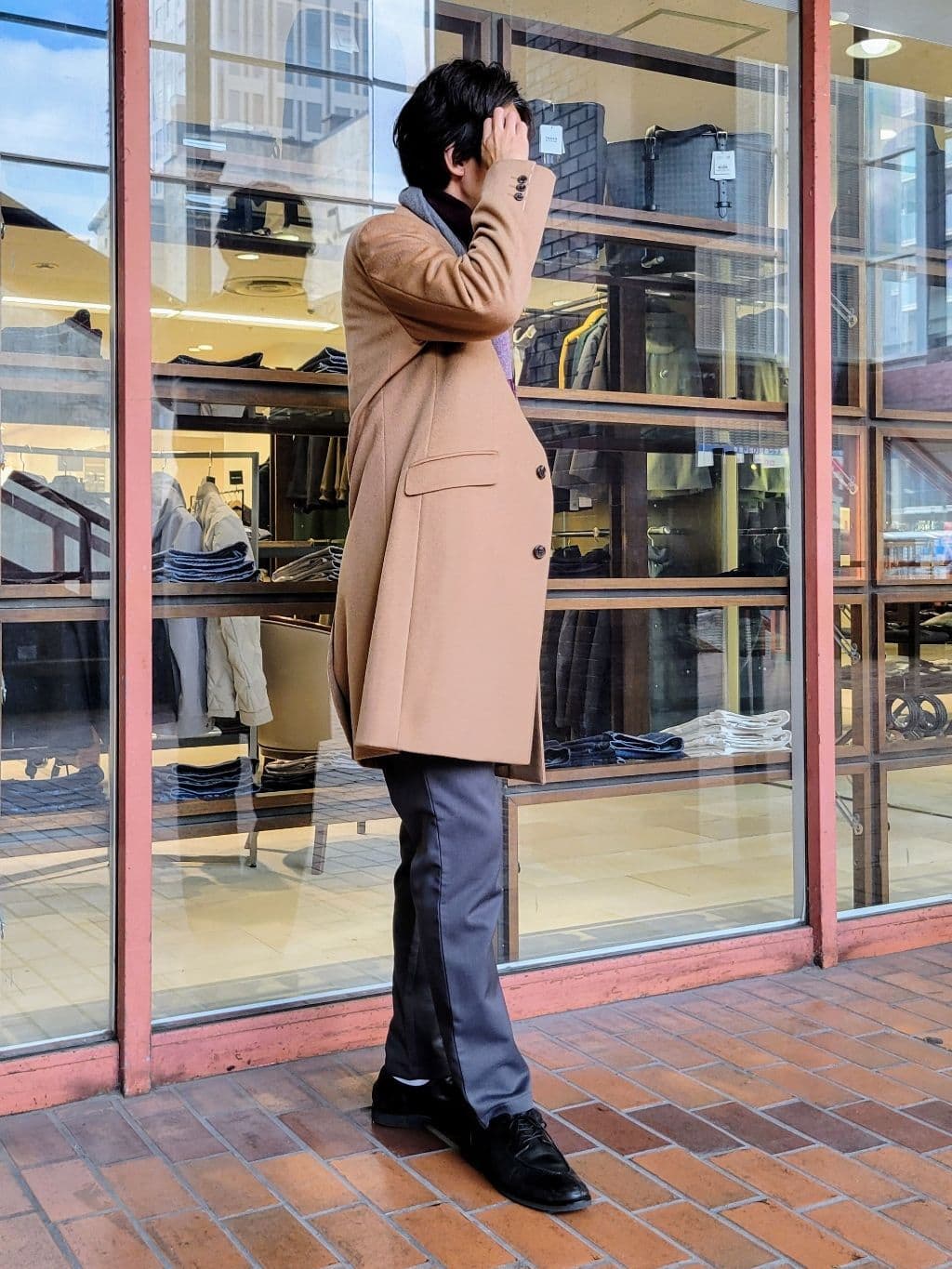 piroyaさんの「TAKEO KIKUCHI｜ウールカシミヤブレンド チェスターコート」を使ったコーディネート