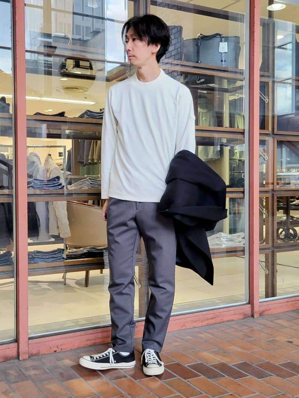 piroyaさんの「TAKEO KIKUCHI｜ウールカシミヤブレンド チェスターコート」を使ったコーディネート