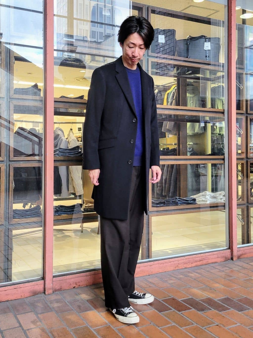 piroyaさんの「TAKEO KIKUCHI｜ウールカシミヤブレンド チェスターコート」を使ったコーディネート