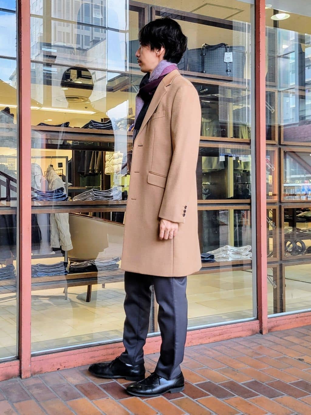piroyaさんの「TAKEO KIKUCHI｜ウールカシミヤブレンド チェスターコート」を使ったコーディネート