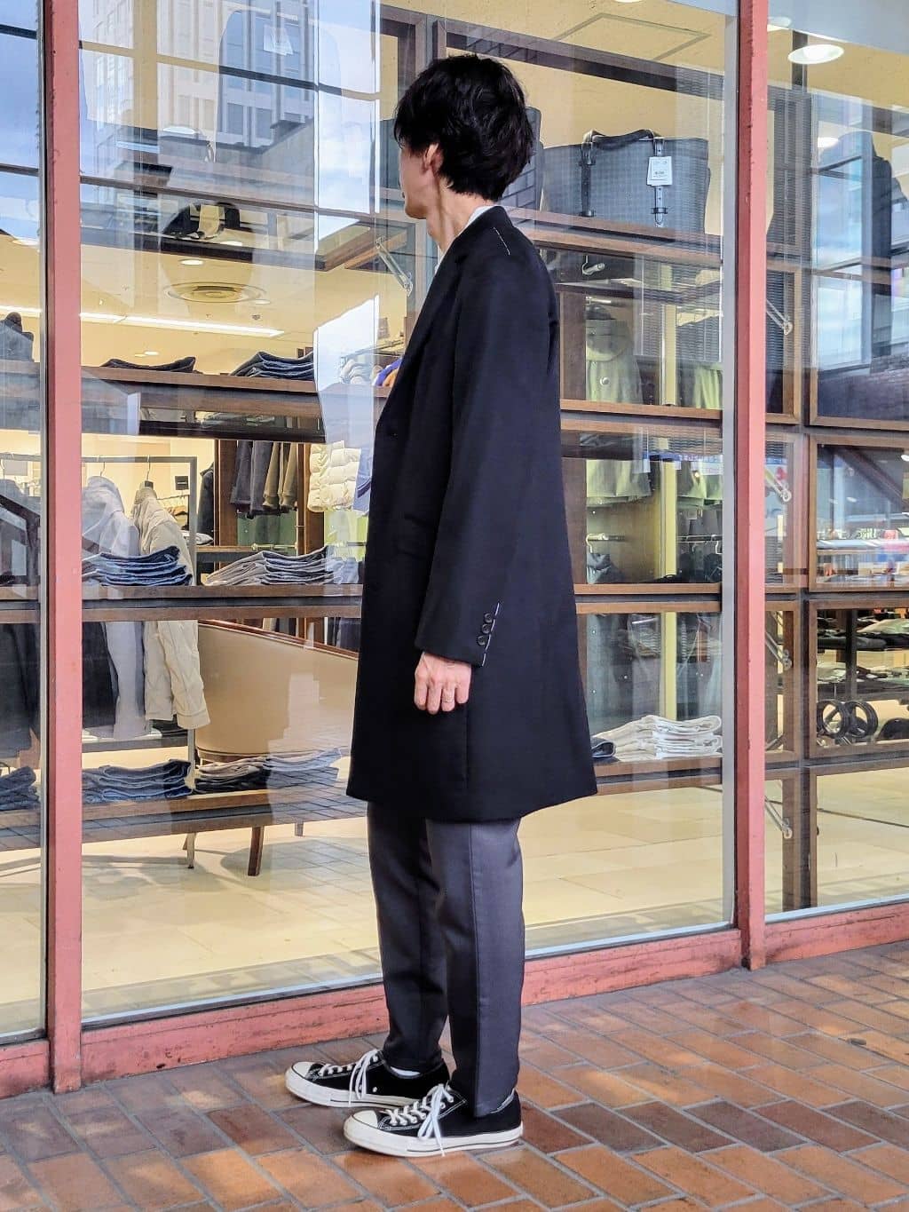 piroyaさんの「TAKEO KIKUCHI｜ウールカシミヤブレンド チェスターコート」を使ったコーディネート