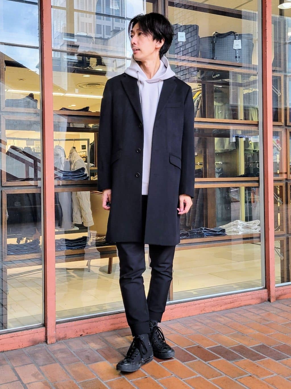piroyaさんの「TAKEO KIKUCHI｜ウールカシミヤブレンド チェスターコート」を使ったコーディネート