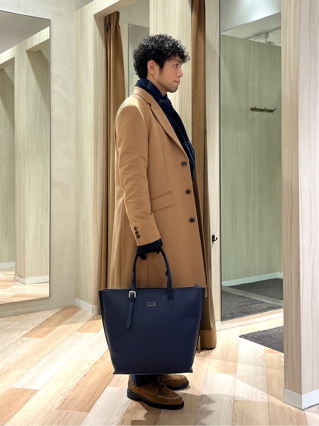 URAさんの「TAKEO KIKUCHI｜ウールカシミヤブレンド チェスターコート」を使ったコーディネート