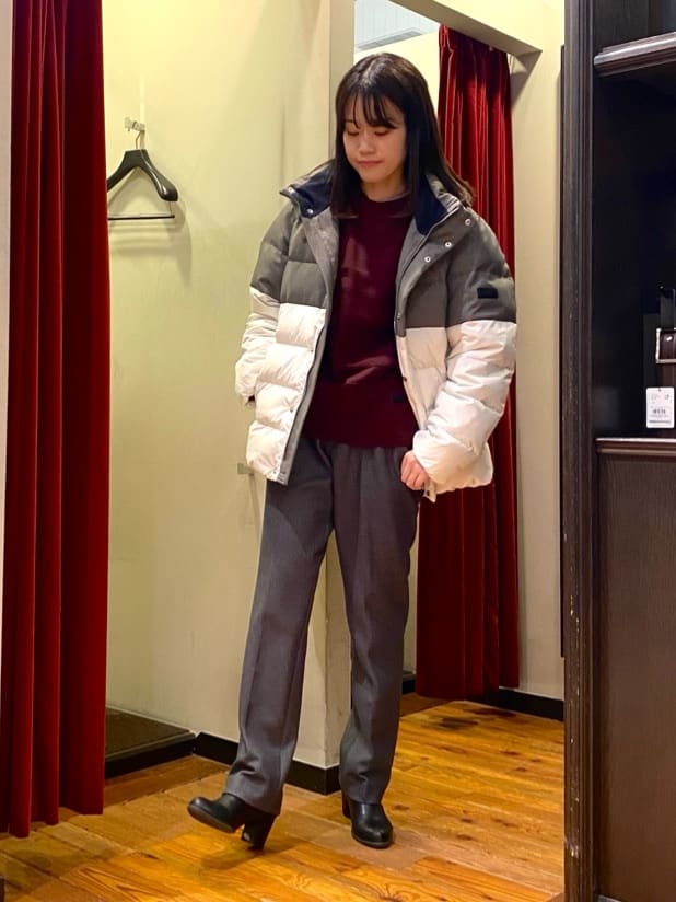 かわぴーさんの「TAKEO KIKUCHI｜【DOWN FABRIC】ダウンファブリック ドレスパンツ / セットアップ対応」を使ったコーディネート