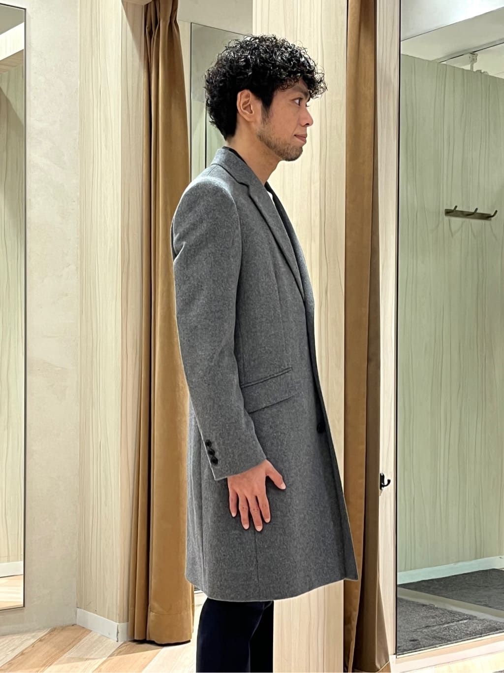 URAさんの「TAKEO KIKUCHI｜ウールカシミヤブレンド チェスターコート」を使ったコーディネート