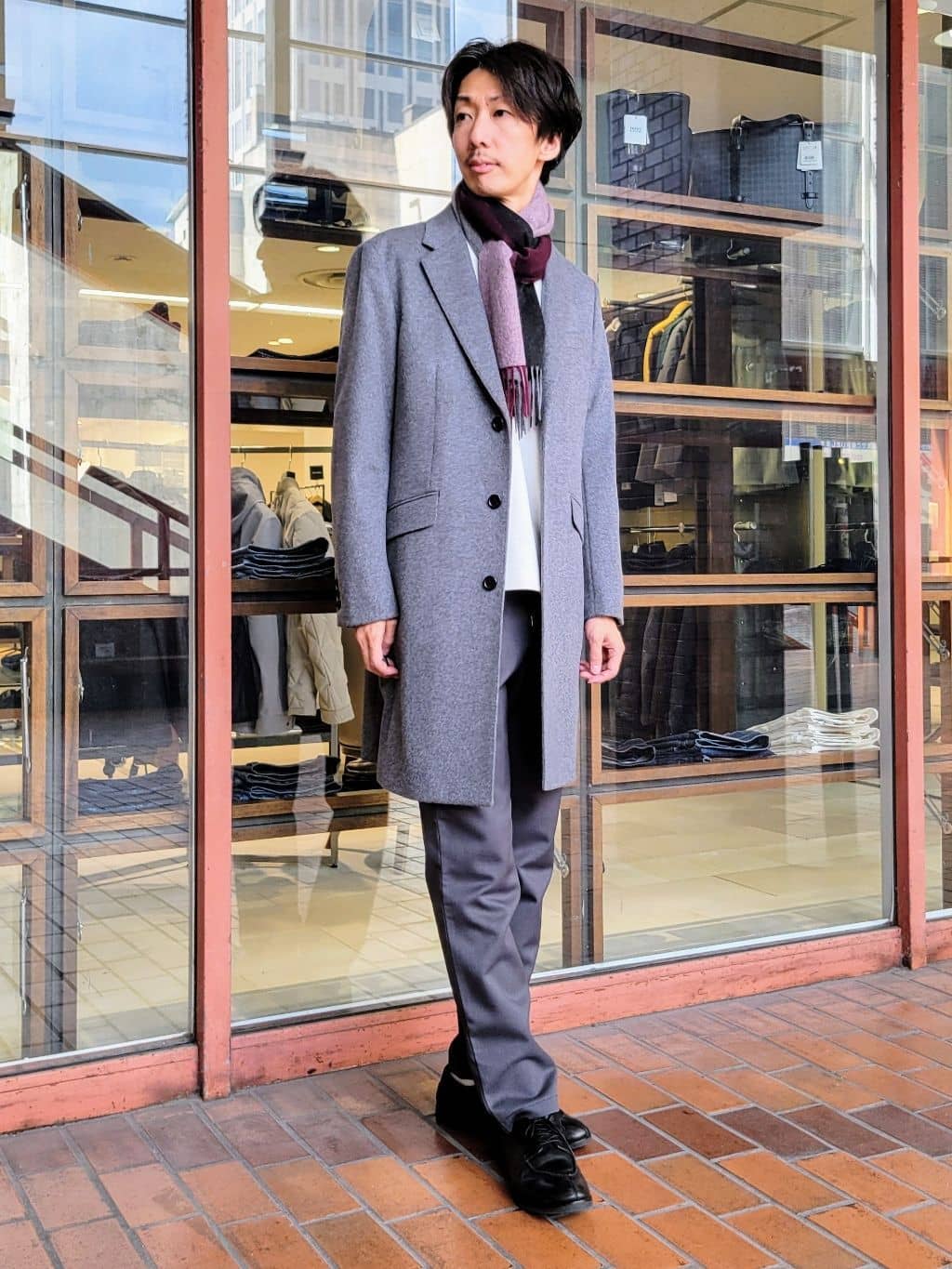 piroyaさんの「TAKEO KIKUCHI｜ウールカシミヤブレンド チェスターコート」を使ったコーディネート