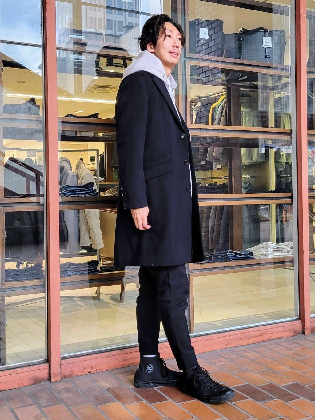 piroyaさんの「TAKEO KIKUCHI｜ウールカシミヤブレンド チェスターコート」を使ったコーディネート