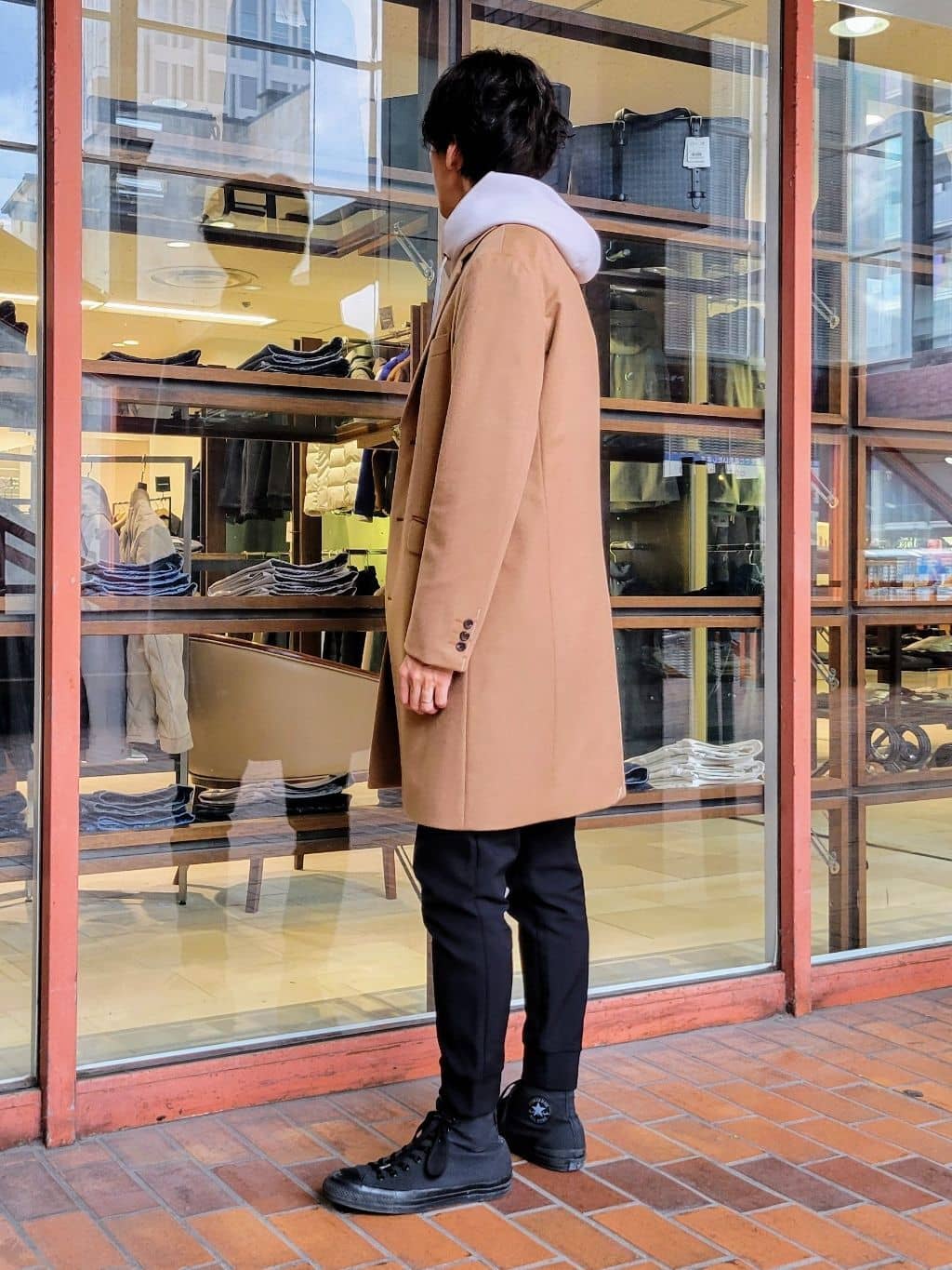 piroyaさんの「TAKEO KIKUCHI｜ウールカシミヤブレンド チェスターコート」を使ったコーディネート