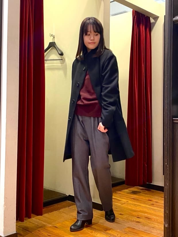 かわぴーさんの「TAKEO KIKUCHI｜【ウールカシミヤブレンド】ビーバー調 スタンドカラー コート」を使ったコーディネート