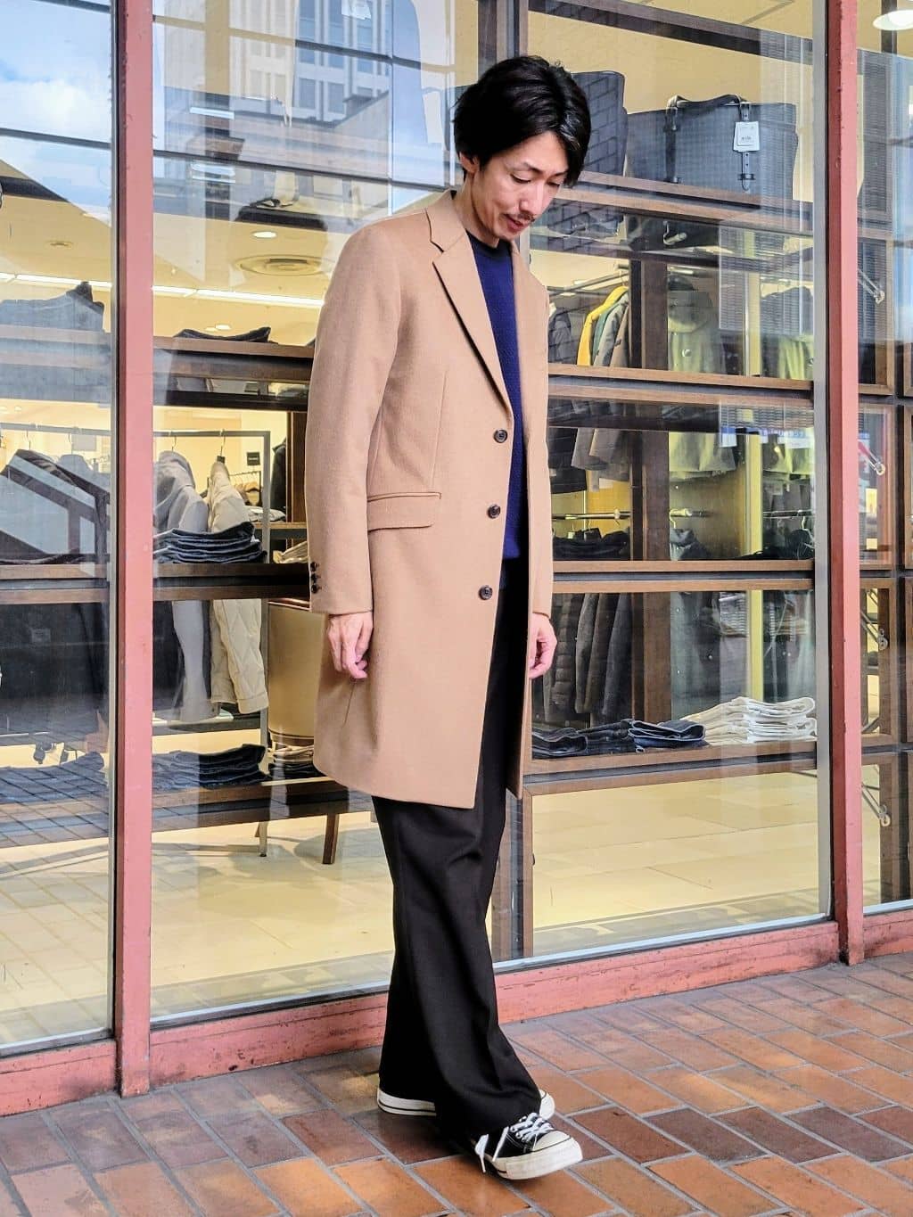 piroyaさんの「TAKEO KIKUCHI｜ウールカシミヤブレンド チェスターコート」を使ったコーディネート