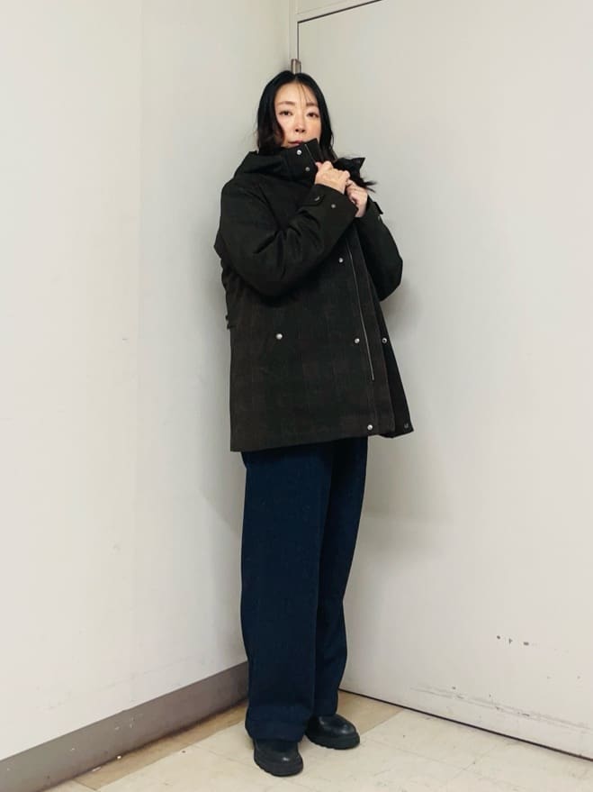 iwさんの「TAKEO KIKUCHI｜【3WAY】ジャカード グレンチェック ダウンライナー ブルゾン」を使ったコーディネート