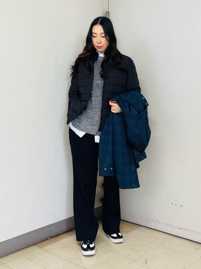 iwさんの「TAKEO KIKUCHI｜【3WAY】ジャカード グレンチェック ダウンライナー ブルゾン」を使ったコーディネート