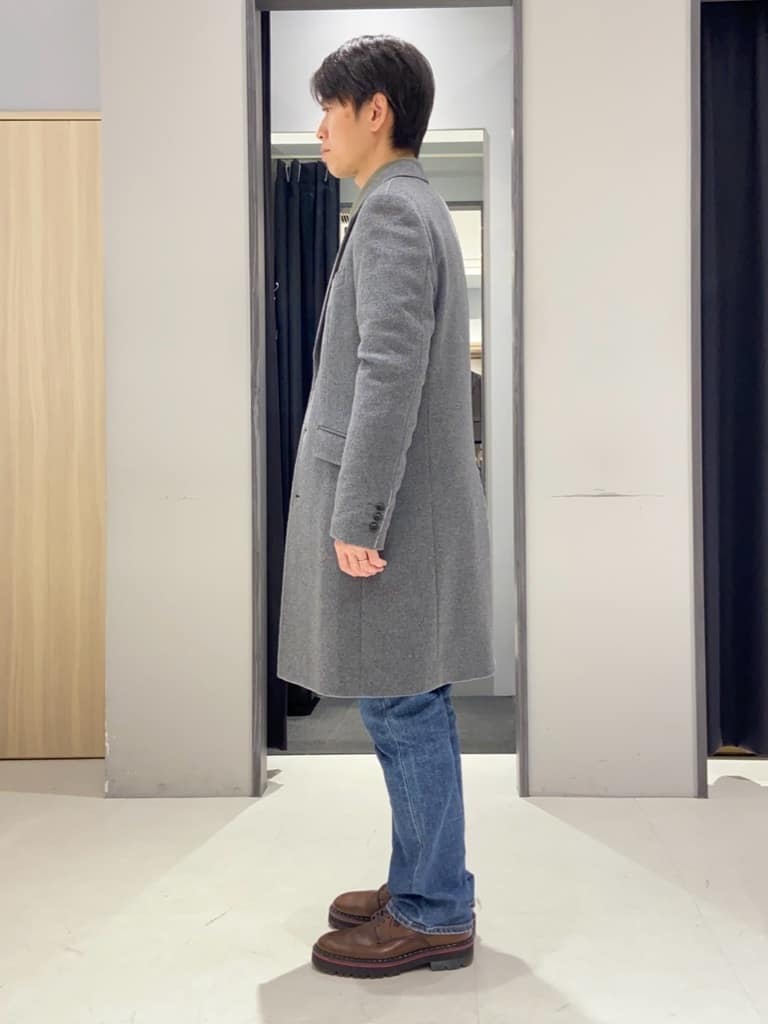 わいずみさんの「TAKEO KIKUCHI｜ウールカシミヤブレンド チェスターコート」を使ったコーディネート