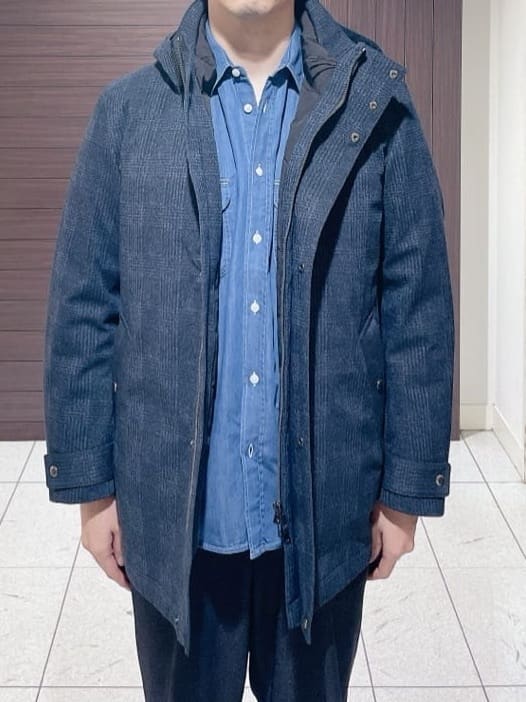 ToyoPさんの「TAKEO KIKUCHI｜【3WAY】ジャカード グレンチェック ダウンライナー ブルゾン」を使ったコーディネート