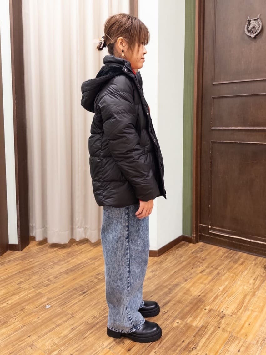 みかりん さんの「SHOO･LA･RUE｜◆【洗える/ちくちくしにくい/静電気軽減】スウェットライク ハイネックニット」を使ったコーディネート