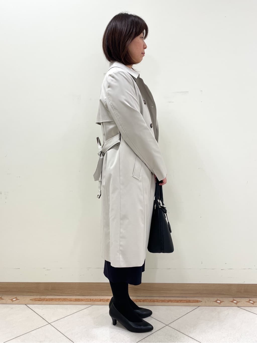 hanaさんの「Reflect｜◆【フォーマル/お仕事にもおすすめ／ライナー取り外し可】中綿ライナー付トレンチコート」を使ったコーディネート
