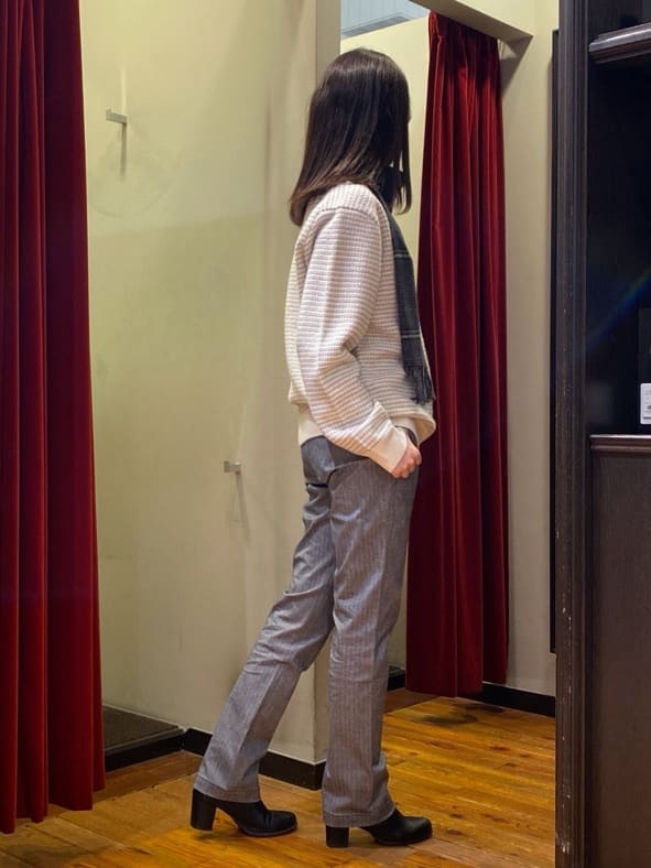 かわぴーさんの「TAKEO KIKUCHI｜【Made in JAPAN】播州織 ヘリンボン ストレート パンツ」を使ったコーディネート