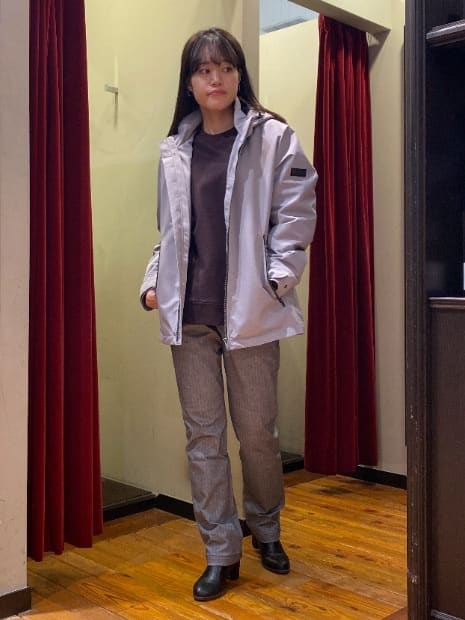 かわぴーさんの「TAKEO KIKUCHI｜【Made in JAPAN】播州織 ヘリンボン ストレート パンツ」を使ったコーディネート