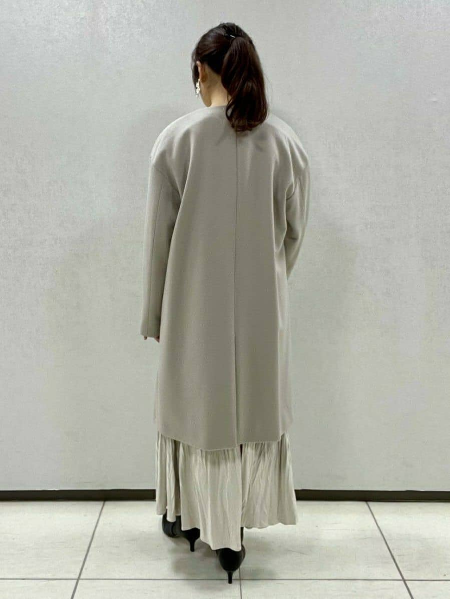 Mさんの「UNTITLED｜【日本製／通勤／フォーマル】カシミヤ混ノーカラーコート」を使ったコーディネート
