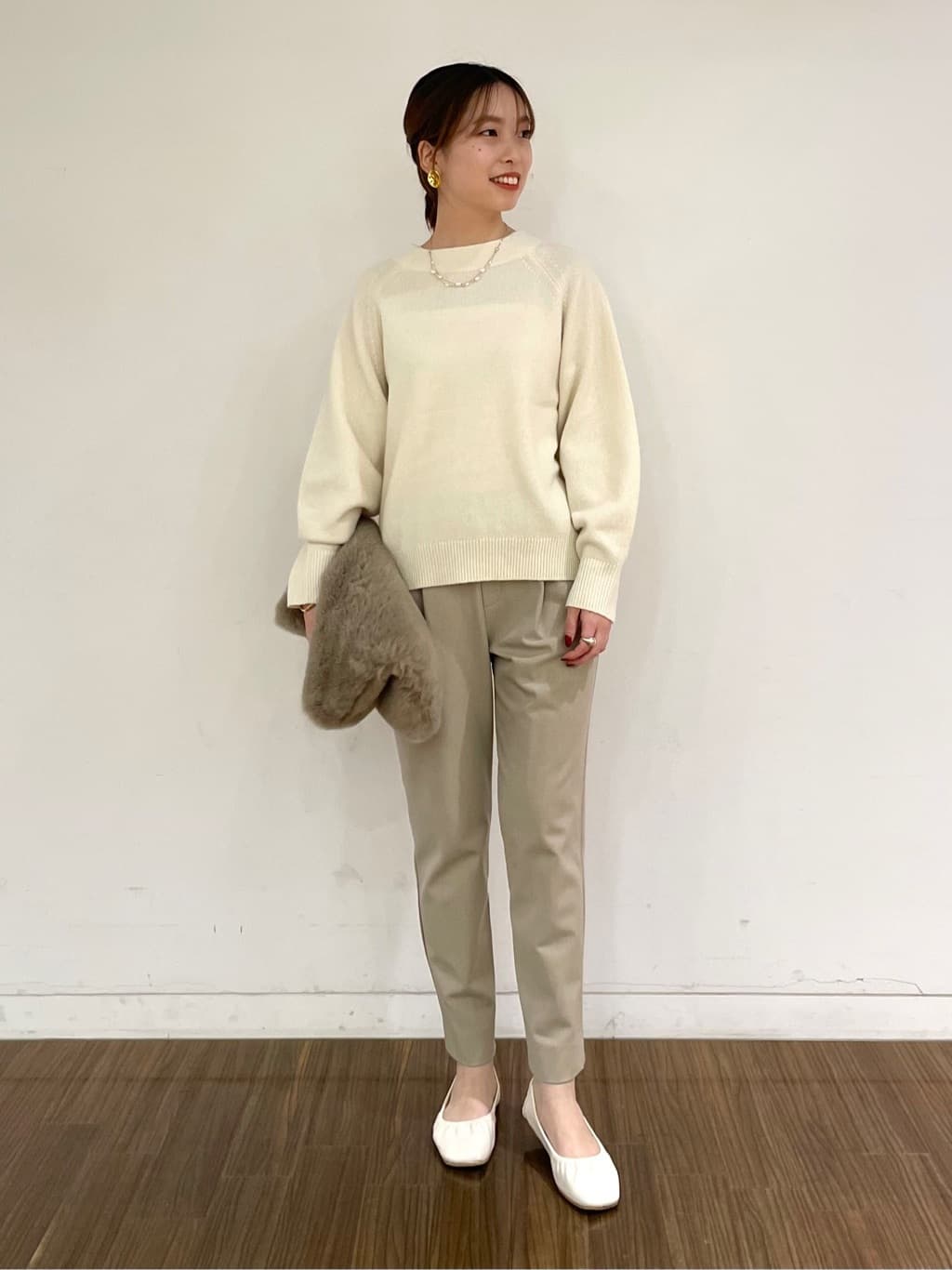 ねねさんの「INDIVI｜◆ランダム淡水パール2連ネックレス」を使ったコーディネート