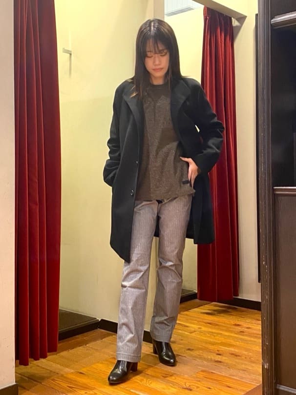かわぴーさんの「TAKEO KIKUCHI｜【ウールカシミヤブレンド】ビーバー調 スタンドカラー コート」を使ったコーディネート