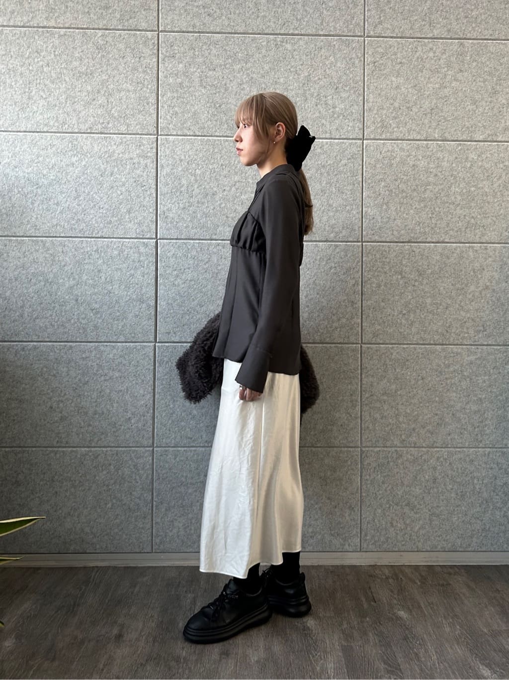 honoka Aさんの「CODE A｜satin cami dress」を使ったコーディネート
