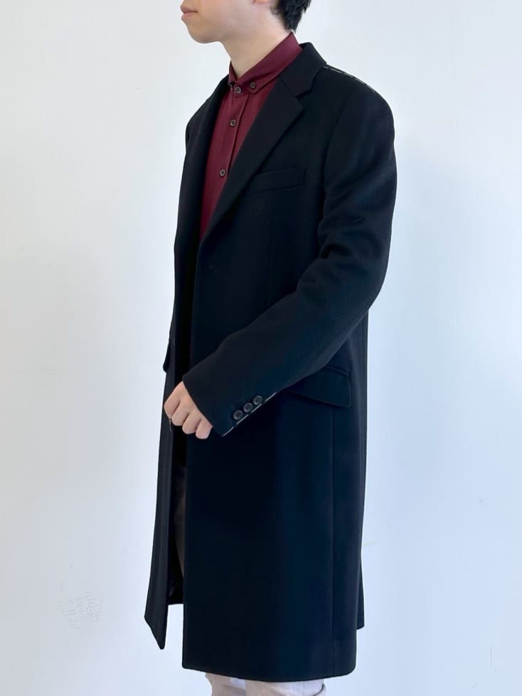 イッシーさんの「TAKEO KIKUCHI｜ウールカシミヤブレンド チェスターコート」を使ったコーディネート