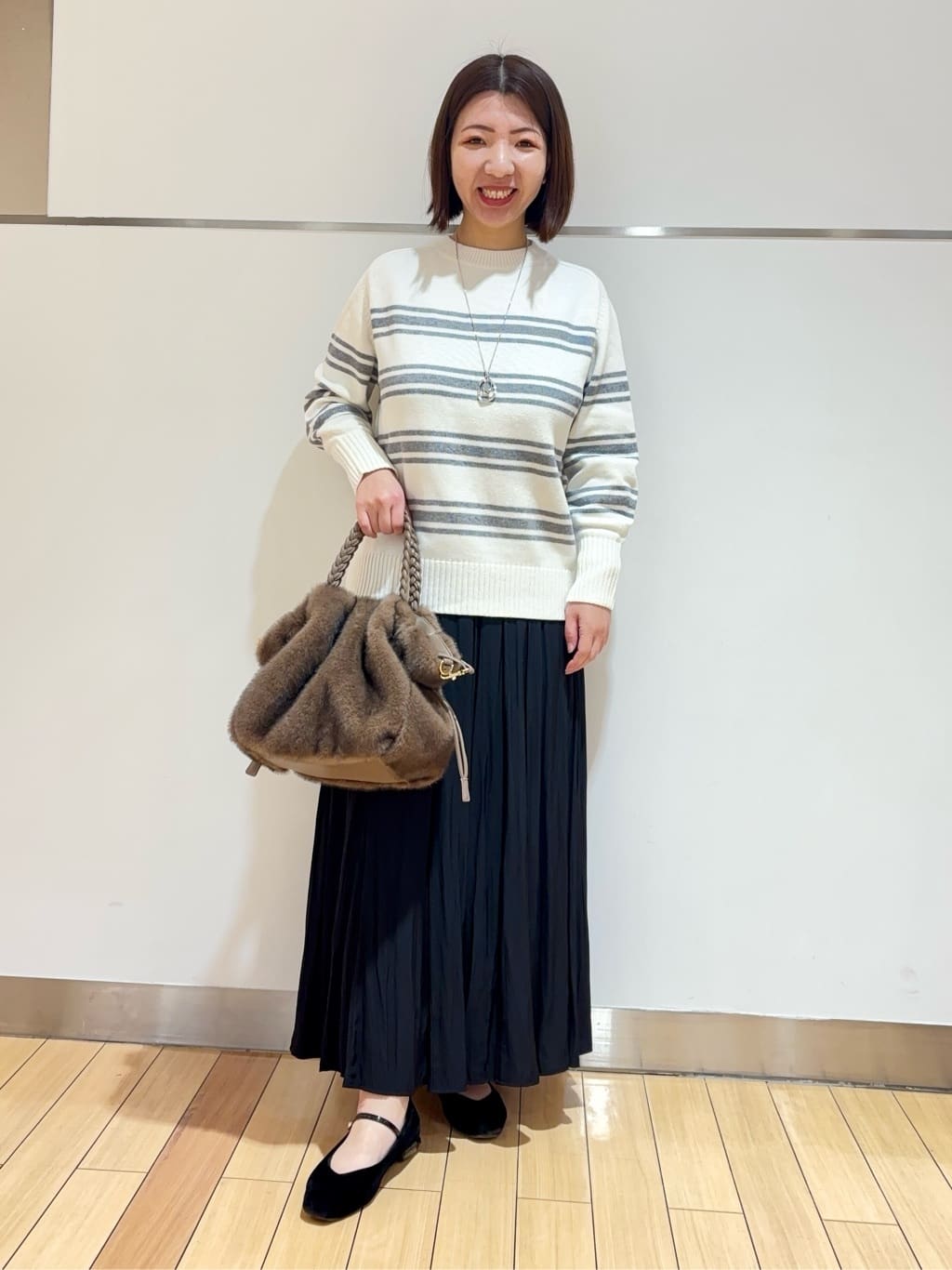 MIKIKOさんの「UNTITLED｜◆【洗える/体型カバー】コットンウールプルオーバーニット」を使ったコーディネート