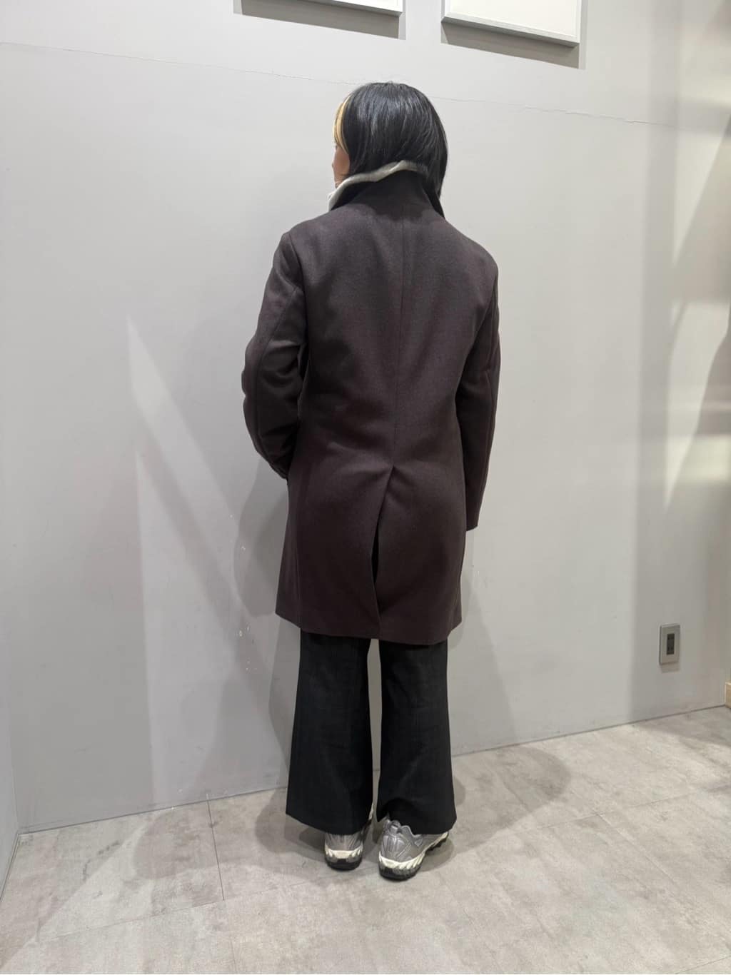 ユウナさんの「TAKEO KIKUCHI｜【ウールカシミヤブレンド】ビーバー調 スタンドカラー コート」を使ったコーディネート