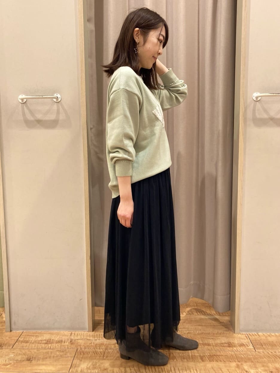 hashiさんの「SHOO･LA･RUE｜◆【セレモニーからデイリーまで】女性らしさあふれる チュールスカート」を使ったコーディネート