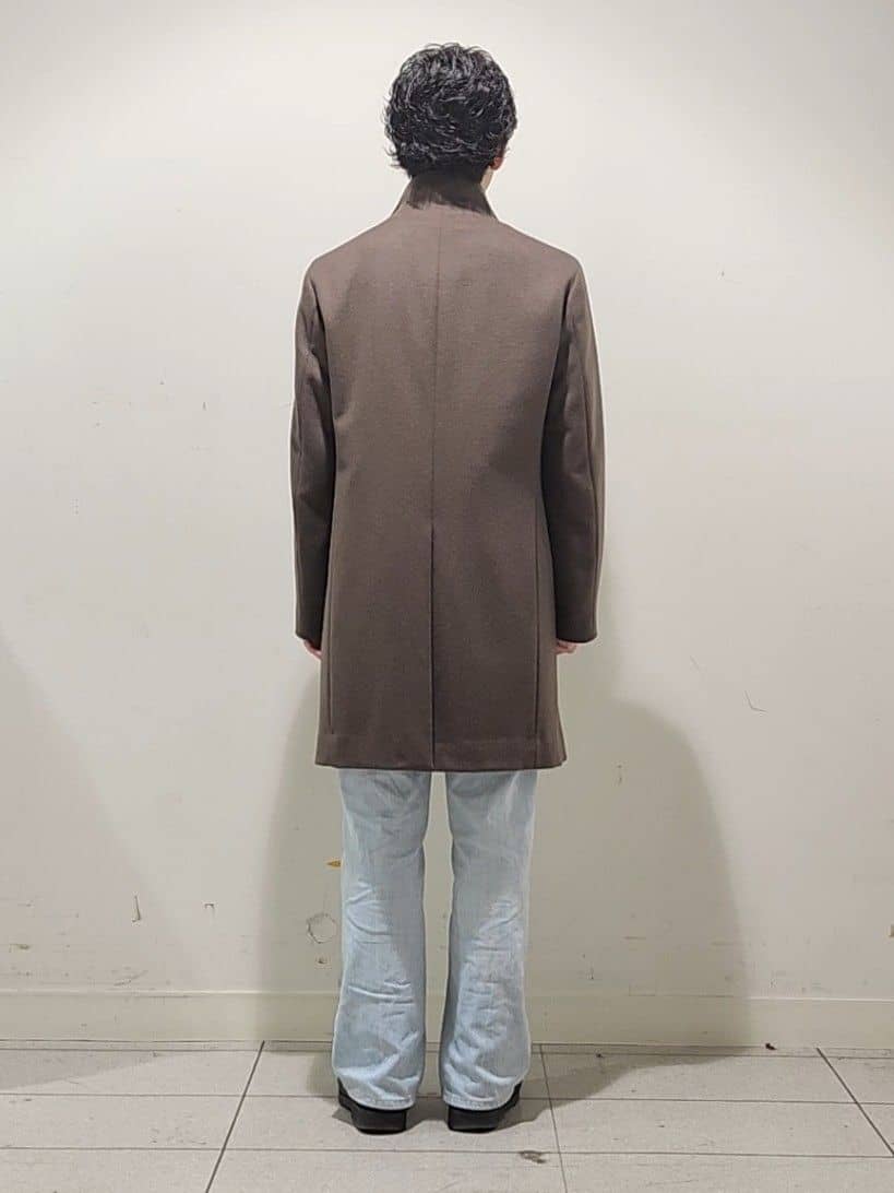 Maedaさんの「TAKEO KIKUCHI｜【ウールカシミヤブレンド】ビーバー調 スタンドカラー コート」を使ったコーディネート