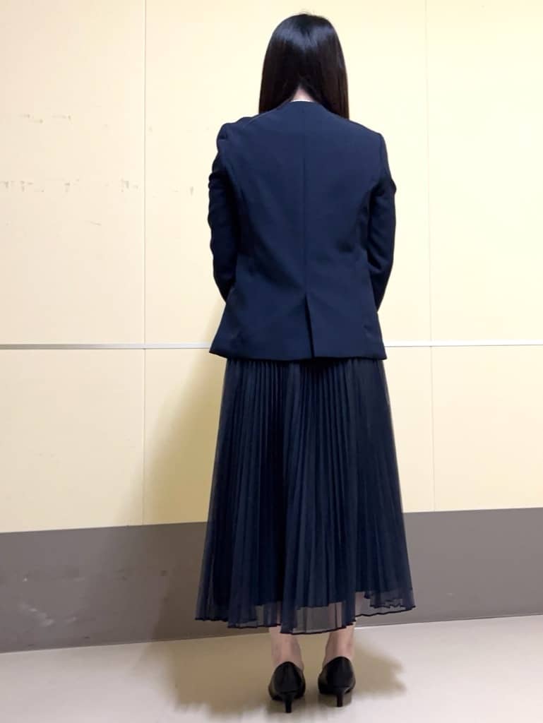 あきさんの「OPAQUE.CLIP｜《通勤／セットアップ対応》Vネックジャケット／ダブルクロス【洗濯機洗い可】」を使ったコーディネート